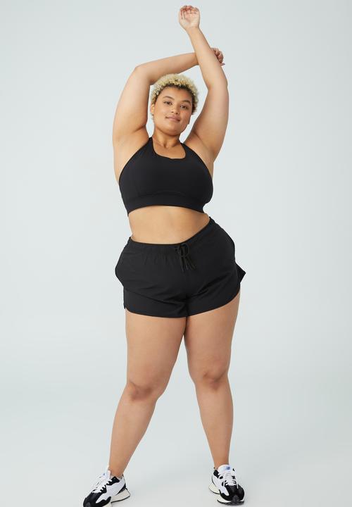 Cotton On - Curve compression crop - black