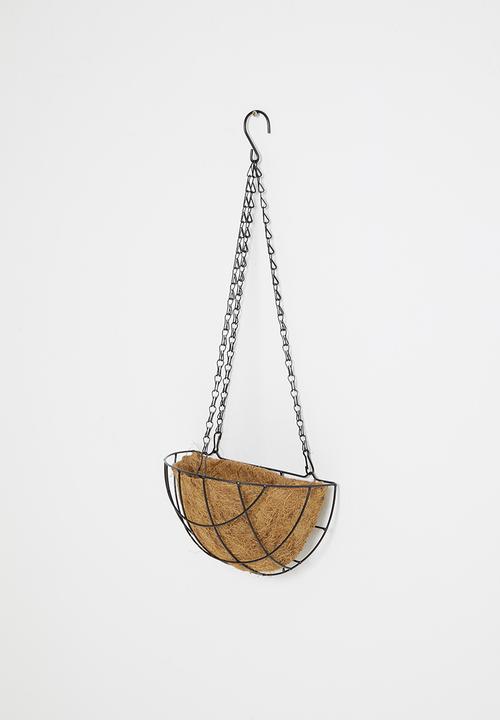 H&S - Hanging Planter - black & brown