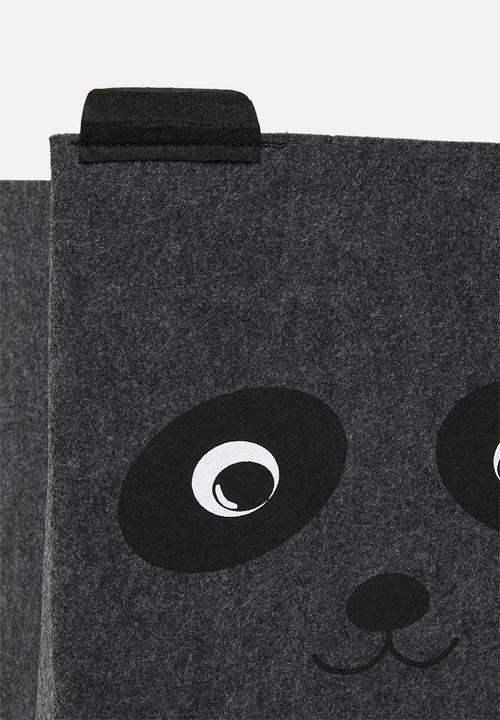 Storage Solutions - Felt basket with face - charcoal