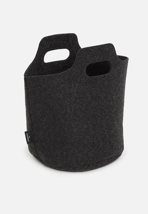 The Joinery - Planter storage basket - charcoal felt