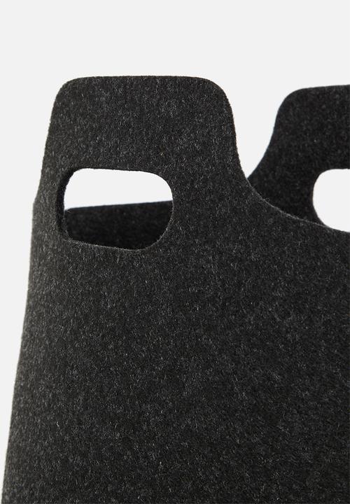 The Joinery - Planter storage basket - charcoal felt