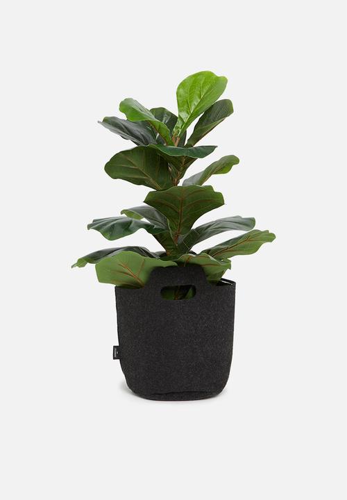 The Joinery - Planter storage basket - charcoal felt