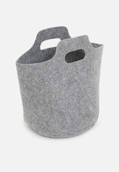 The Joinery - Planter storage basket - grey felt