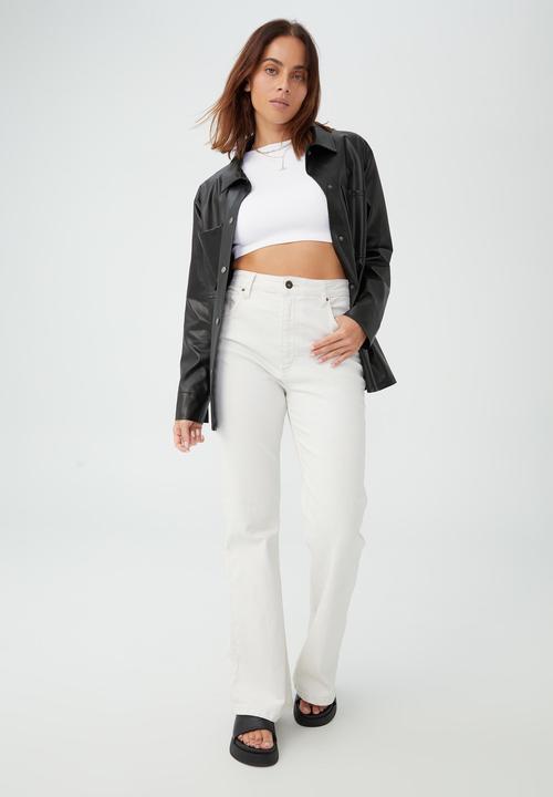 Cotton On - Pu shirt - black