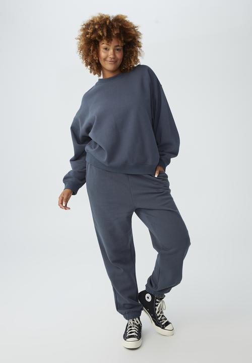 Cotton On - Curve classic crew sweatshirt - washed navy