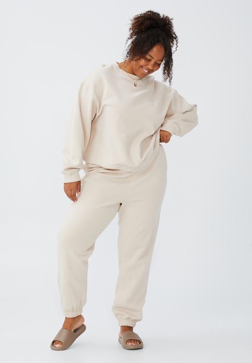 Cotton On - Curve classic crew sweatshirt - stone