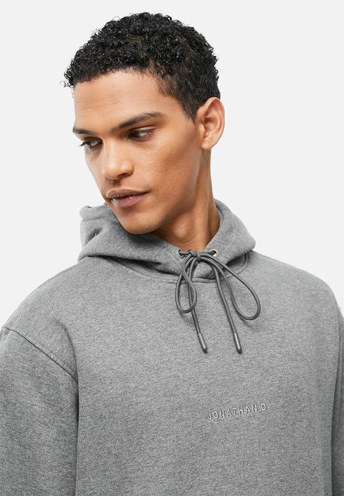 Jonathan D - Drake Oversized BF  hoodie box fit - navy - grey melange
