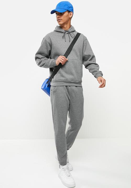 Jonathan D - Drake Oversized BF  hoodie box fit - navy - grey melange