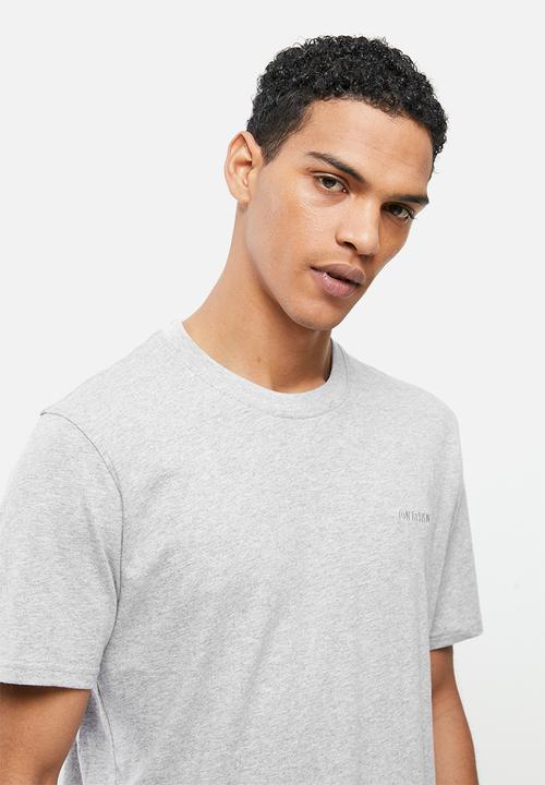 Jonathan D - Branded crew neck T-shirt - grey melange