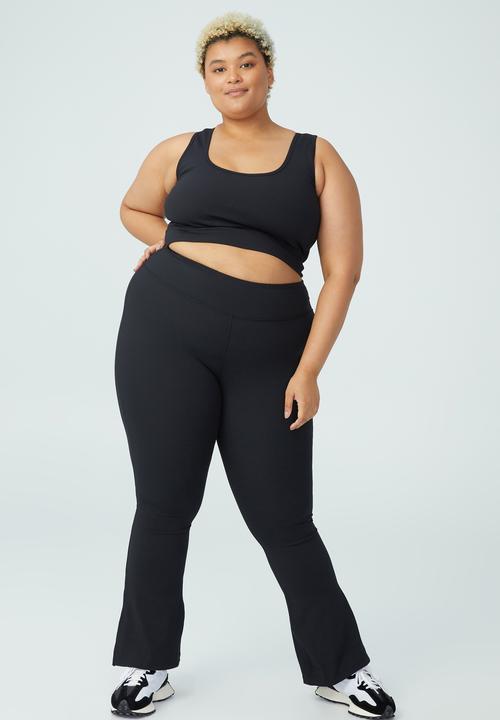 Cotton On - Curve active rib flare - black