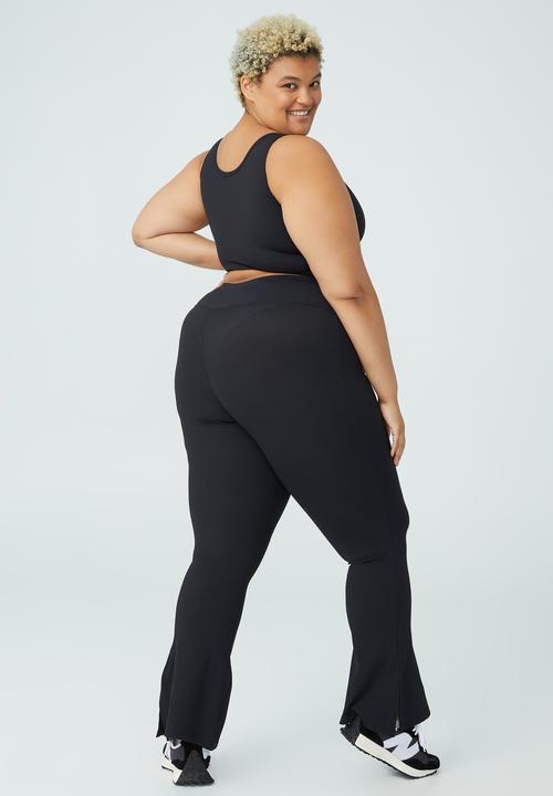 Cotton On - Curve active rib flare - black