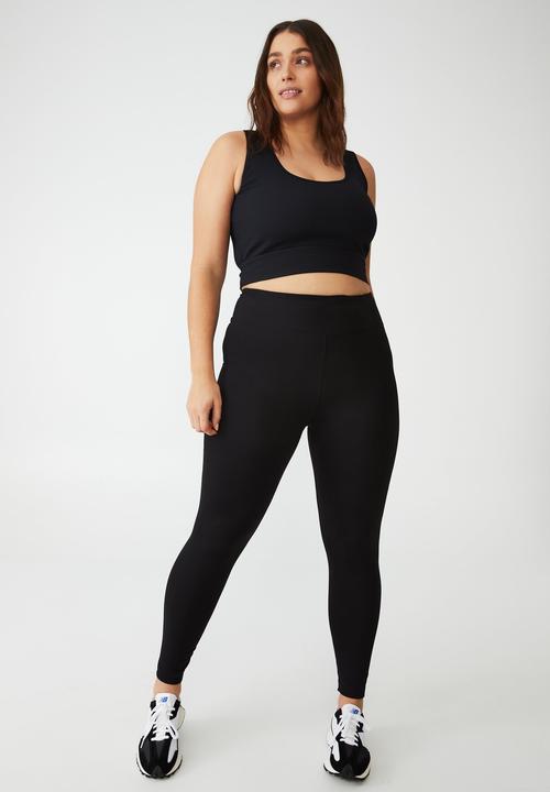 Cotton On - Curve active highwast core full length tight - black