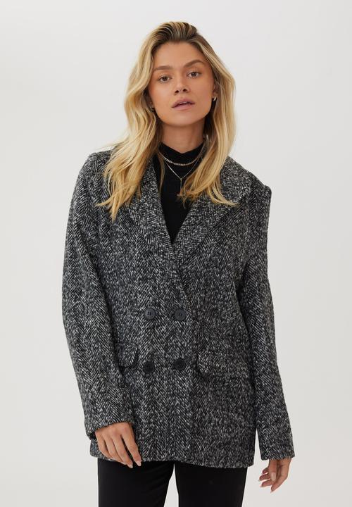 Cotton On - Blazer coat - black white herringbone