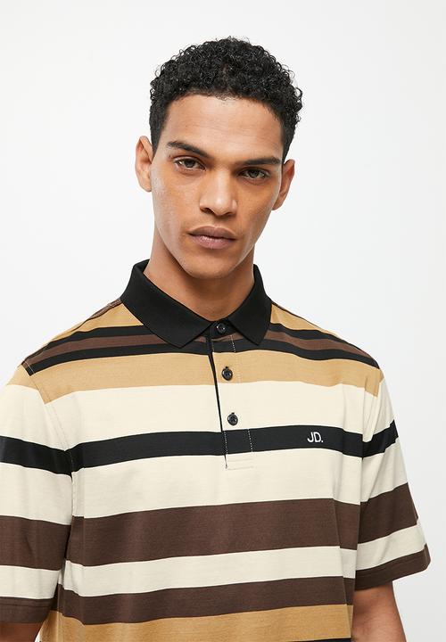 Jonathan D - Premium Double Mercerized Golfer - Stone/Browns