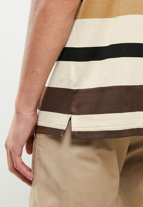 Jonathan D - Premium Double Mercerized Golfer - Stone/Browns