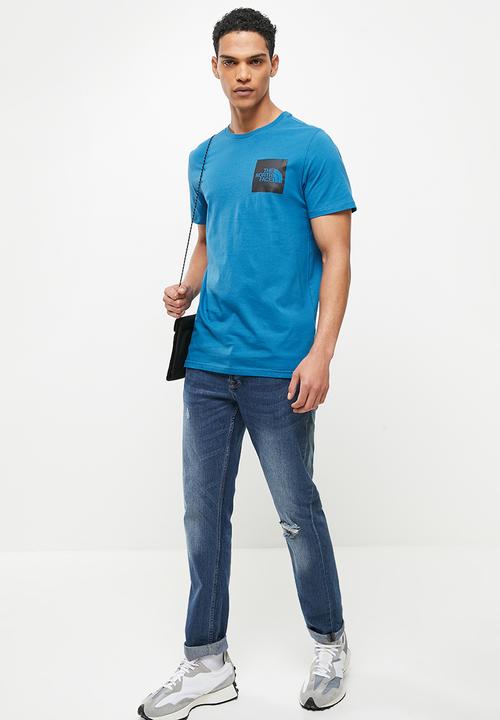 The North Face - M short sleeve fine tee - banff blue
