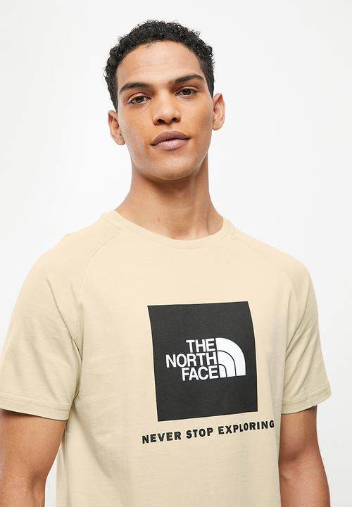 The North Face - M short sleeve raglan redbox tee - gravel