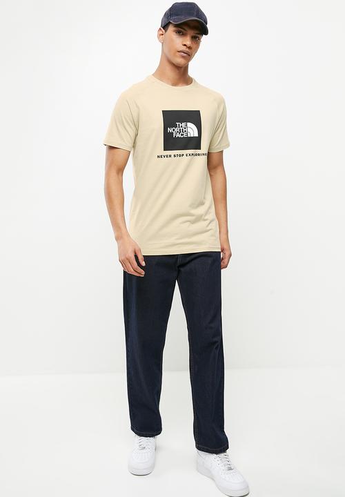 The North Face - M short sleeve raglan redbox tee - gravel