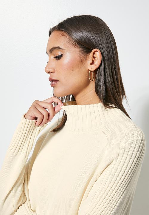 Superbalist - Organic cotton funnel neck - oatmeal