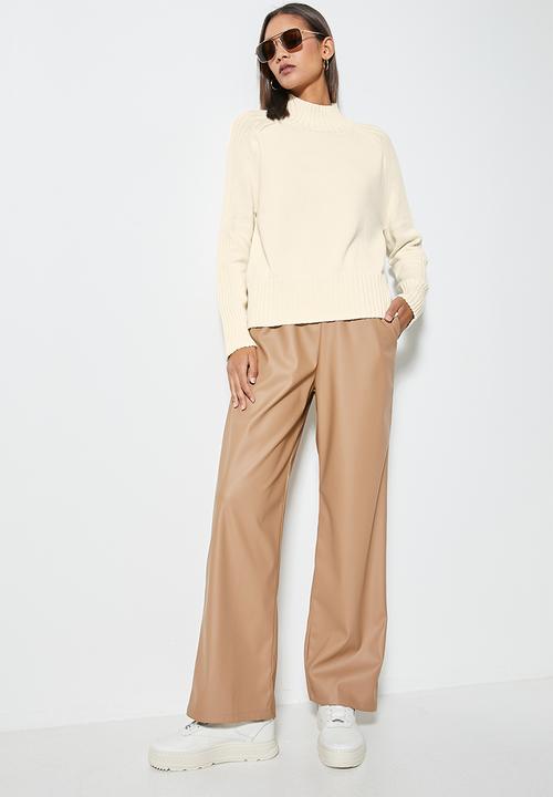 Superbalist - Organic cotton funnel neck - oatmeal