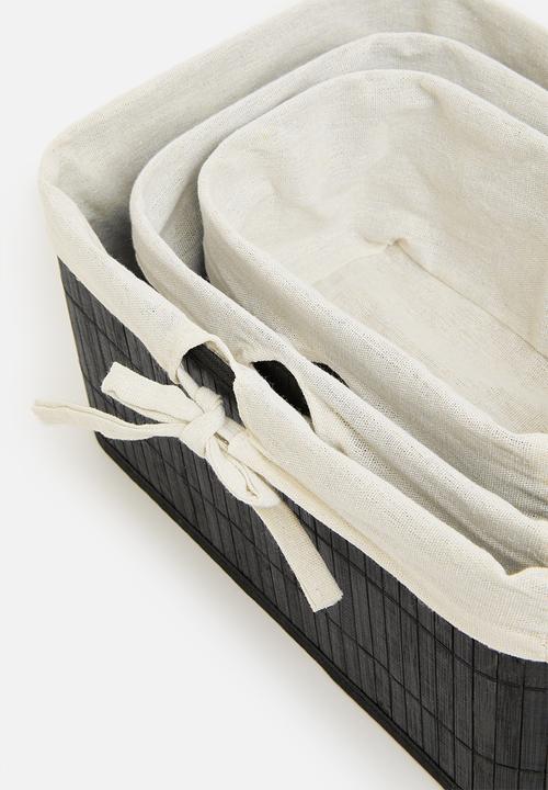 Storage Solutions - Bamboo basket set of 3