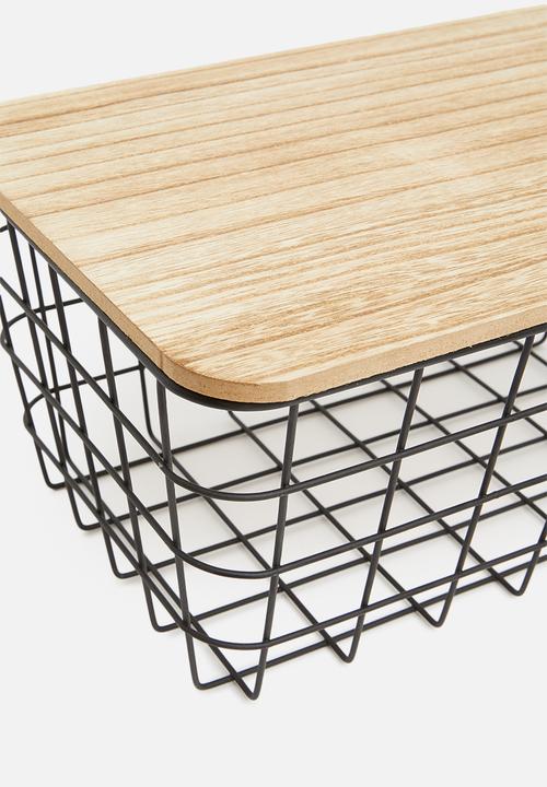 Storage Solutions - Metal basket with lid 