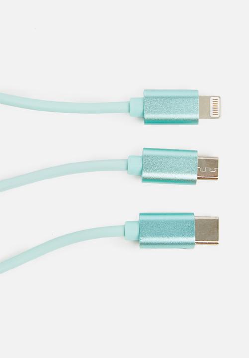 H&S - Usb charging cable 3in1 - green