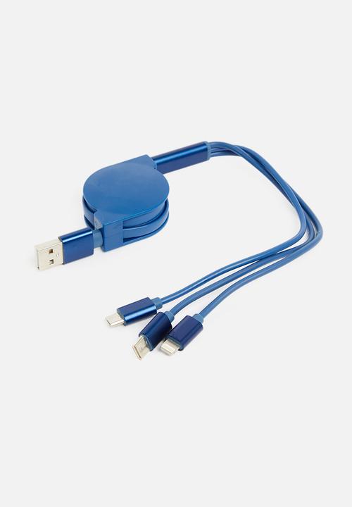 H&S - Usb charging cable 3in1 - blue