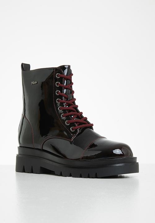 Plum - Wickley lace-up ankle boot - wine