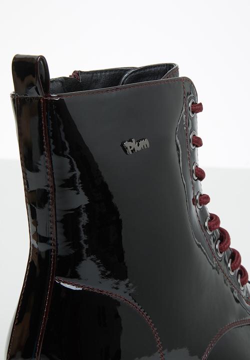 Plum - Wickley lace-up ankle boot - wine