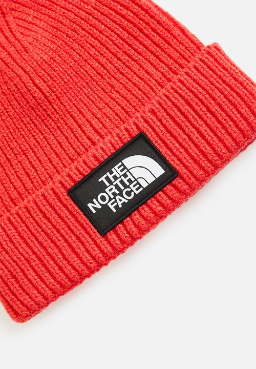 The North Face - Tnf logo box cuffed beanie - horizon red
