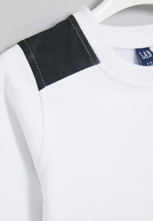 LAB - Long sleeve crewneck sweater - white