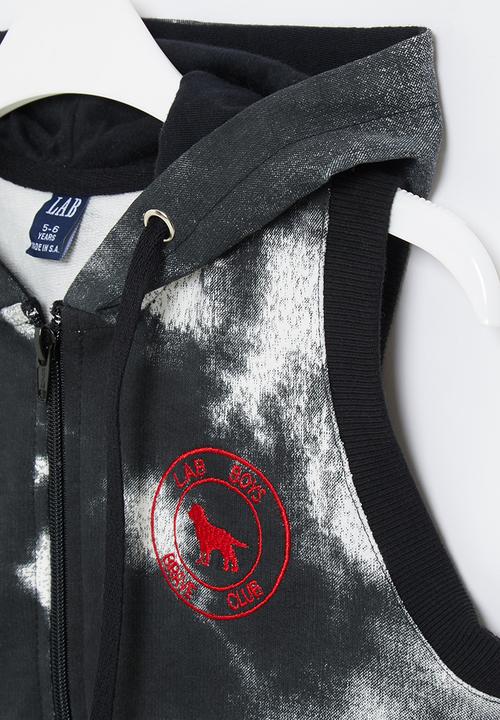 LAB - Tie-dye sleeveless jacket - black