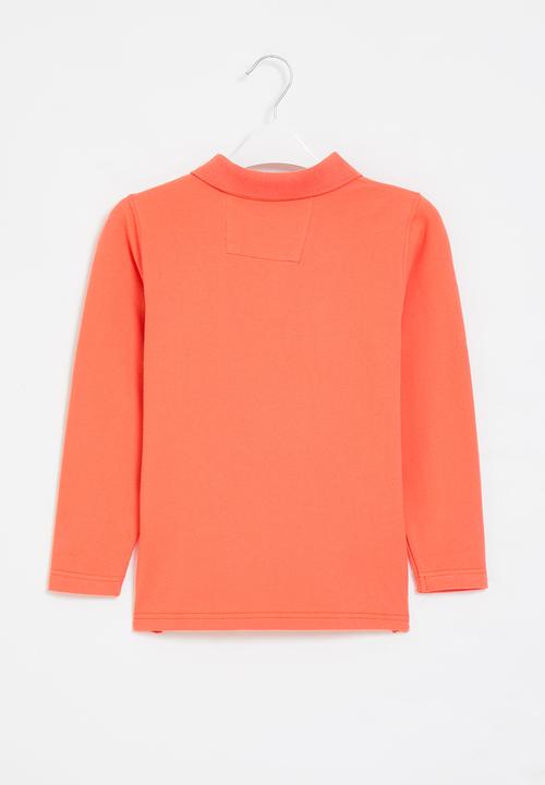 LAB - Long sleeve golfer tee - coral
