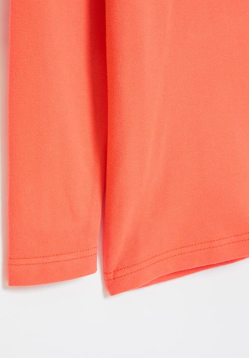 LAB - Long sleeve golfer tee - coral