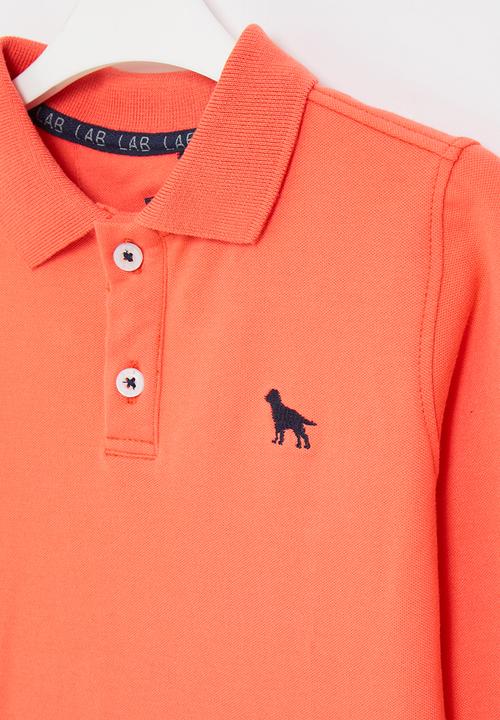 LAB - Long sleeve golfer tee - coral