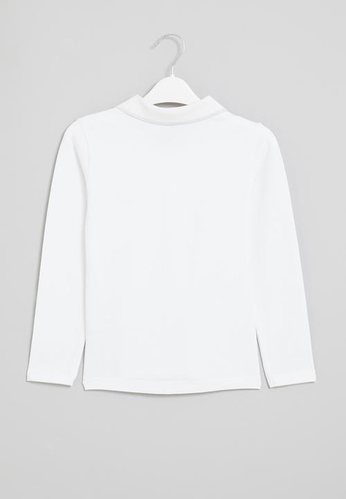 LAB - Long sleeve golfer tee - white