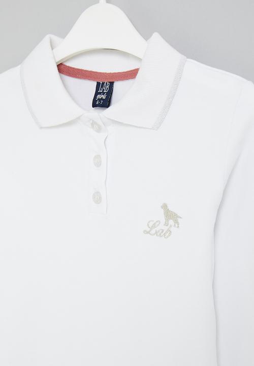 LAB - Long sleeve golfer tee - white