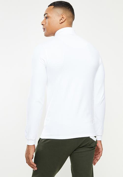 S.P.C.C - Evans slimline fit long sleeve polar neck top  - optical white