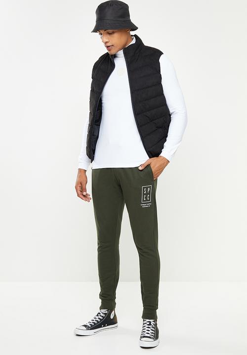 S.P.C.C - Evans slimline fit long sleeve polar neck top  - optical white