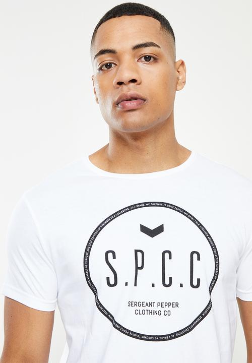 S.P.C.C - Terron regular fit straight hem tee  - optical white