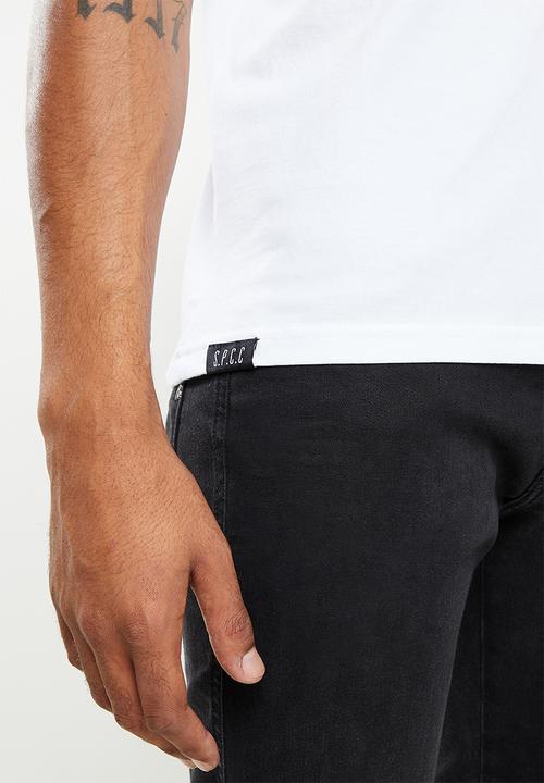 S.P.C.C - Terron regular fit straight hem tee  - optical white