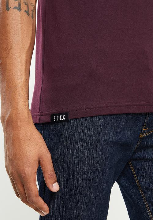 S.P.C.C - Terron regular fit straight hem tee  - damson