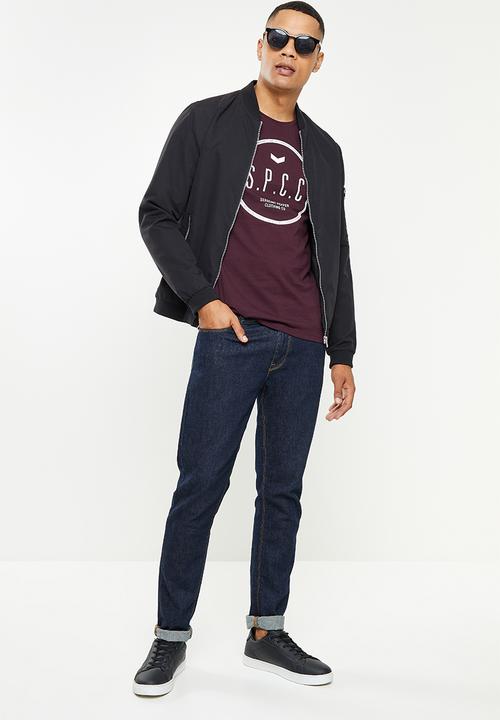 S.P.C.C - Terron regular fit straight hem tee  - damson
