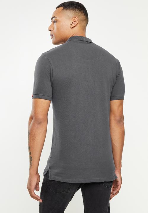 S.P.C.C - Cayenne slimline fit side slit straight hem golfer - charcoal