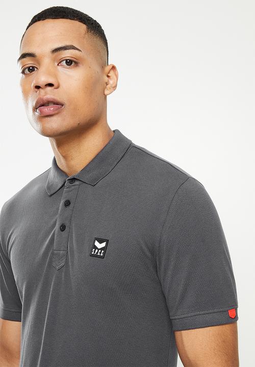 S.P.C.C - Cayenne slimline fit side slit straight hem golfer - charcoal