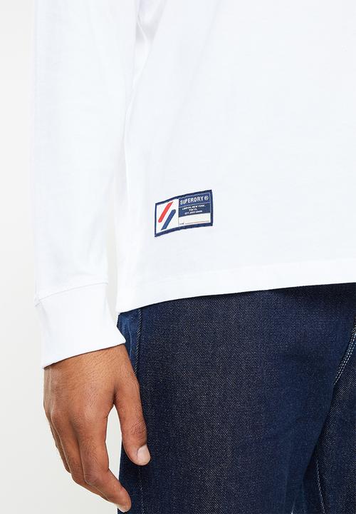 Superdry. - Superdry code essential long sleeve top - white 