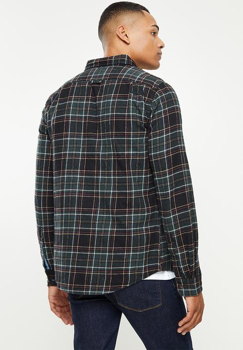 Superdry. - Heritage lumberjack shirt - kilburn check rifle green