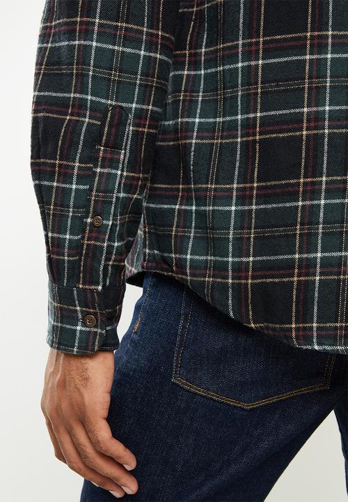 Superdry. - Heritage lumberjack shirt - kilburn check rifle green