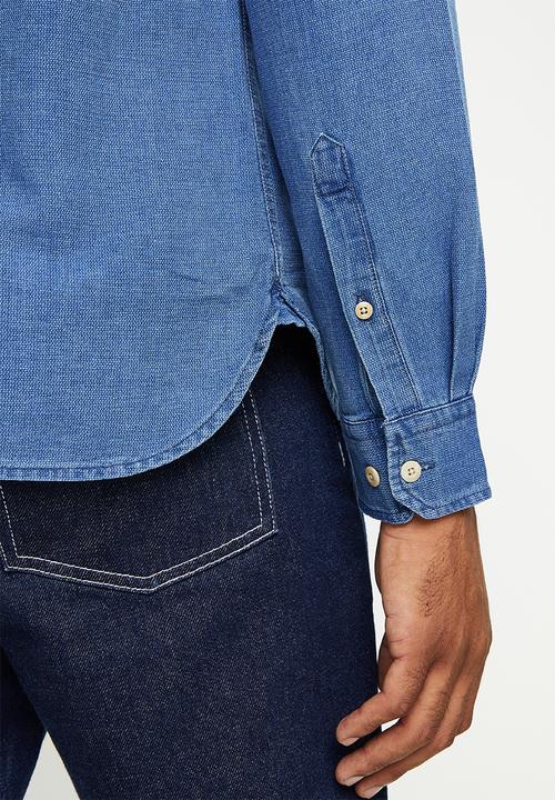 Superdry. - Workwear indigo shirt - blue 